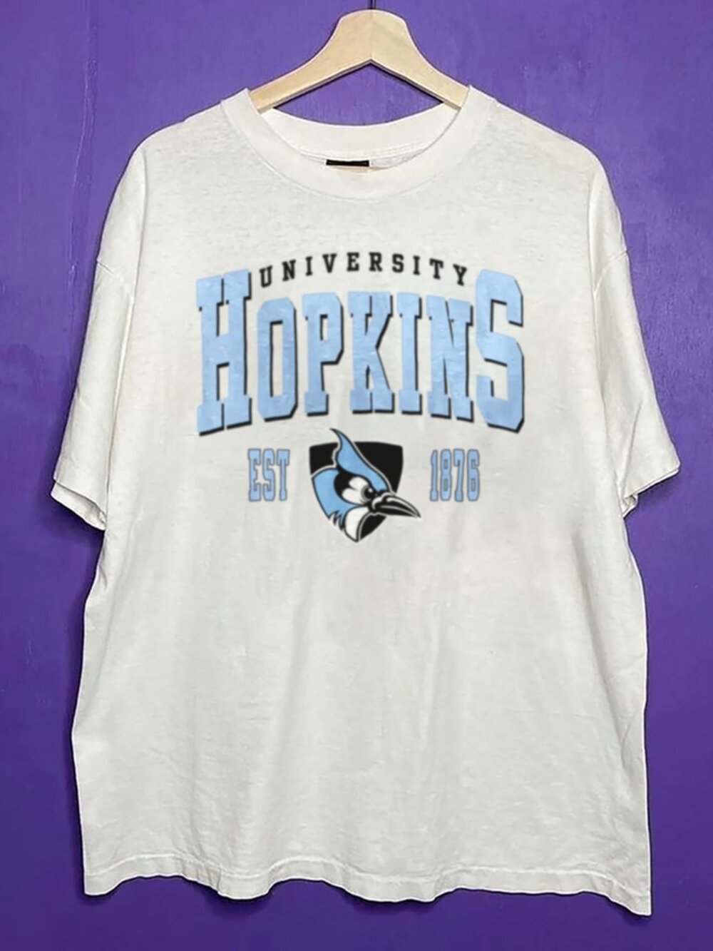 Vintage Style Johns Hopkins University Shirt, JHU Johns Hopkins University Shirt